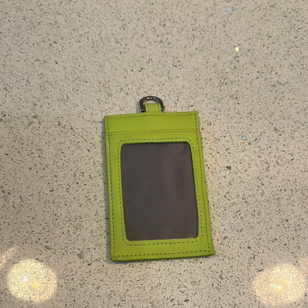 Green Leather Card Holder